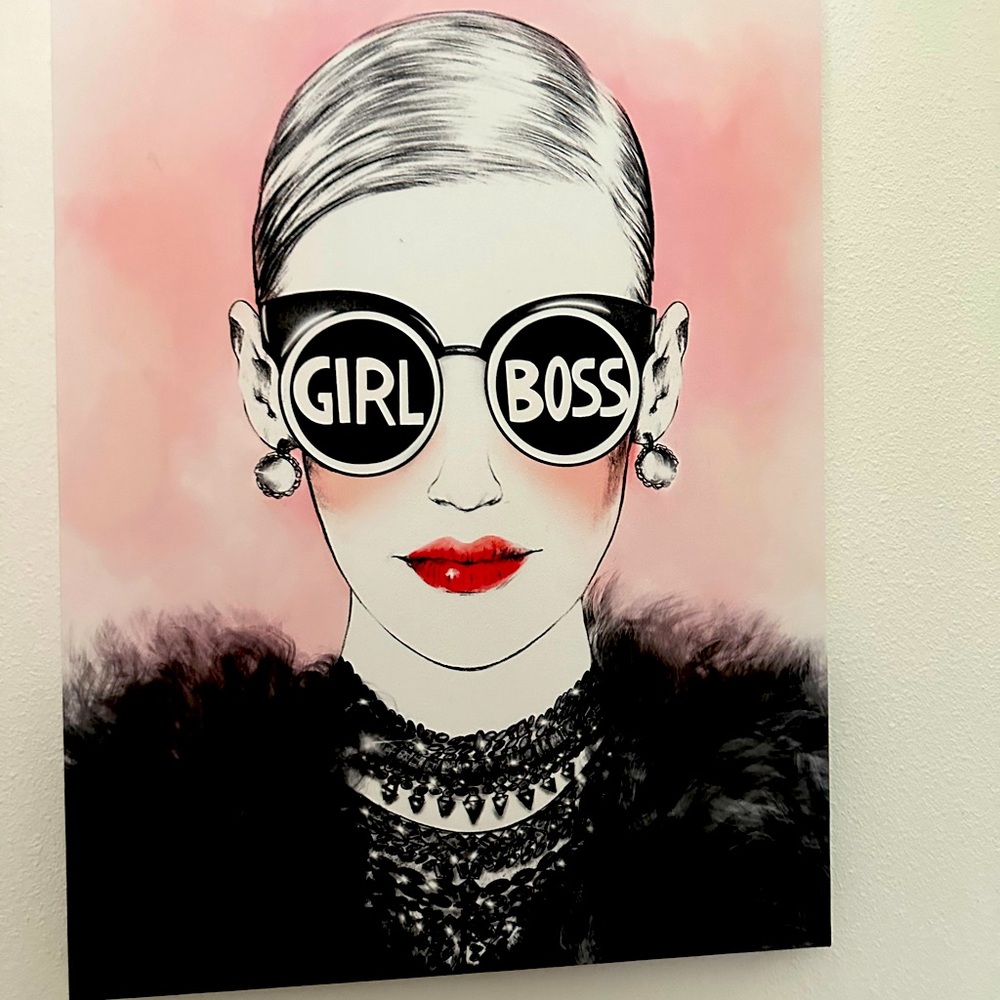 Girl boss canvas transfer